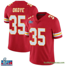 Mens Kansas City Chiefs Christian Okoye Red Game Team Color Vapor Untouchable Super Bowl Lvii Patch Kcc216 Jersey C1281